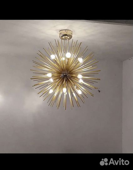 Люстра потолочная золото