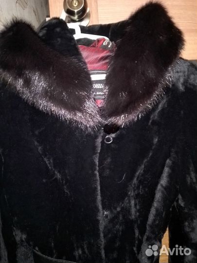 Шуба мутоновая с норкой