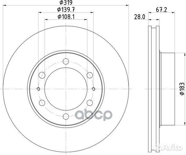 Диск тормозной перед ND1034K nisshinbo