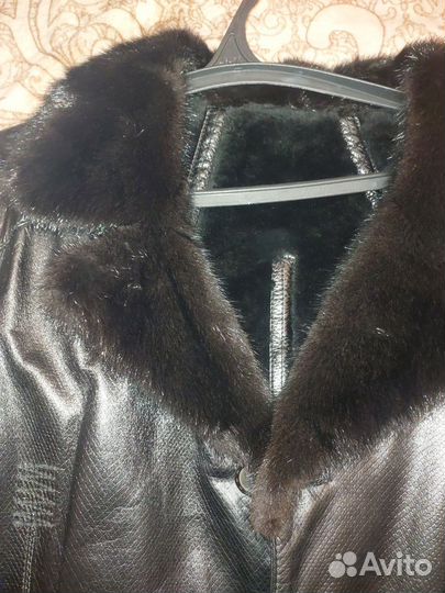 Кожаная дубленка мужская 50 52