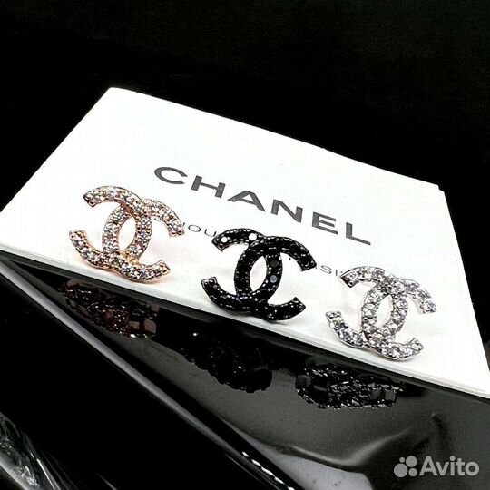 Chanel серьги пусеты гвоздики