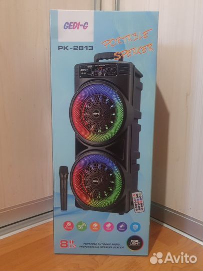 Блютуз колонка большая с караоке новая