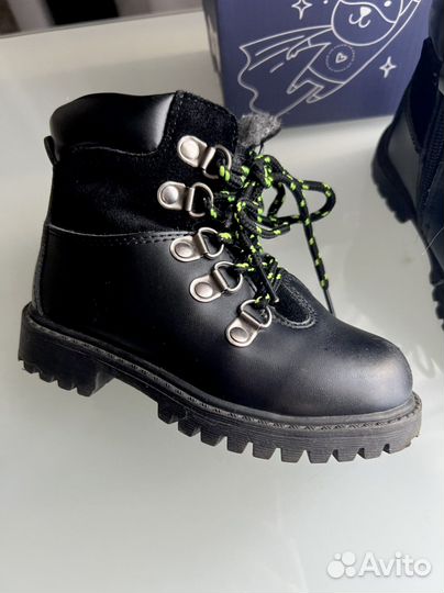 Ботинки для мальчика 25р нат.кожа+шерсть
