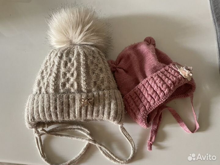 Шапка зимняя для девочки 44-47