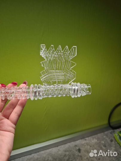 Хрустальный ключ на подставке СССР Гхз винтажный