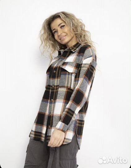 Теплая женская рубашка