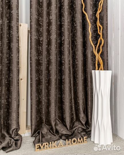 Шторы мрамор Зарина Шоколад