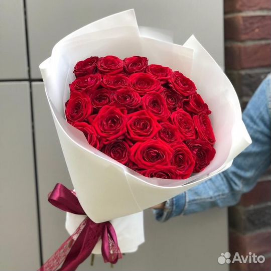 Букет роз, 25 роз, доставка цветов