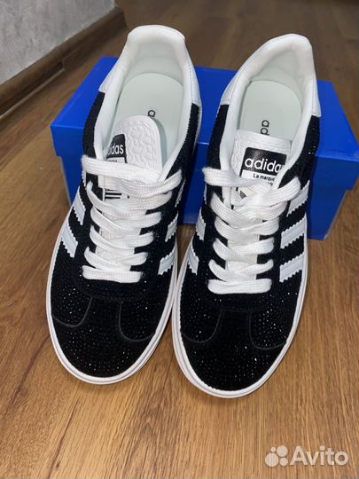 Кроссовки adidas gazelle co стразами 36-41р