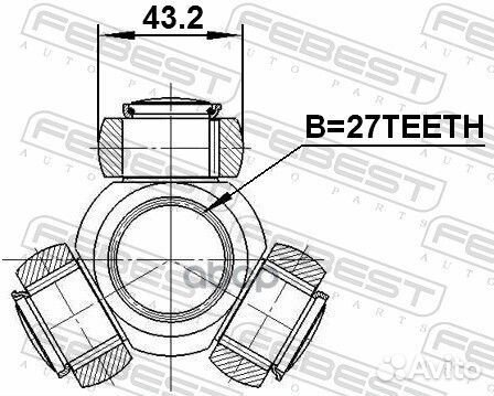 Трипоид 27X43.2 Rav4 0116MCV30 Febest