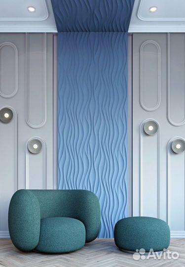 Стеновая панель с акустическим эффектом