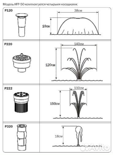 Фонтанный насос Aquario AFP-50