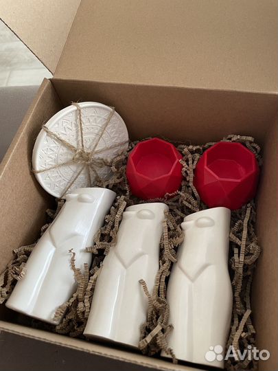 Ваза, органайзер, кашпо, гипсовое изделие