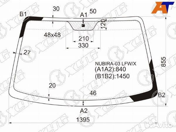 Стекло лобовое daewoo nubira