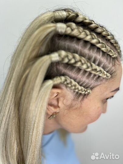 Брейды в хвост, Боксерские косы, Афронаращивание