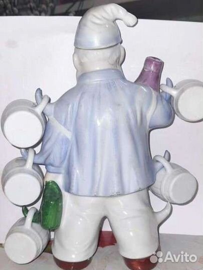 Штоф бутылка Гном с портфелем гдр