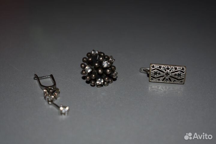 Серьги серебряные