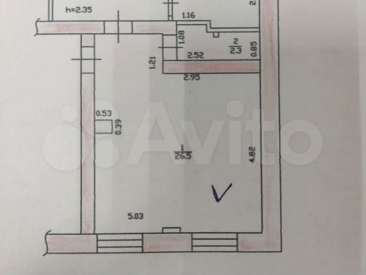 Офис, 26.5 м²