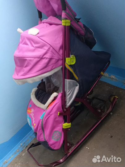 Детские санки на колесах бу