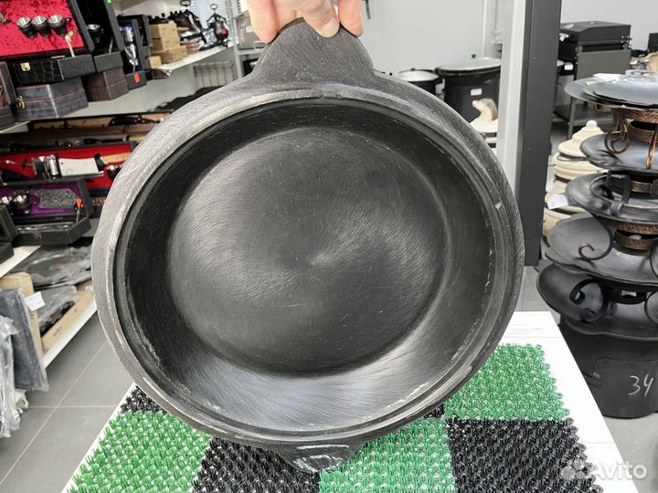 Чугунная крышка сковорода для казана