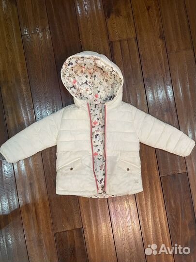 Куртка теплая для девочки zara 86-92