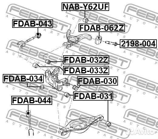 С-б. зад. ниж. продольного рычага ford explorer TU