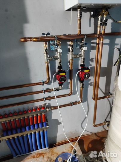 Монтаж отопления, водоснабжения. Теплый пол