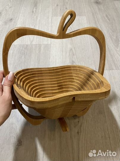 Корзина для фруктов новая деревянная складная