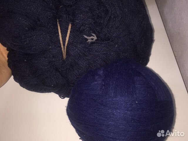 Пряжа синего цвета