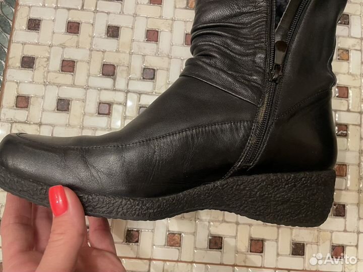 Сапоги зимние на узкую ногу на 39р