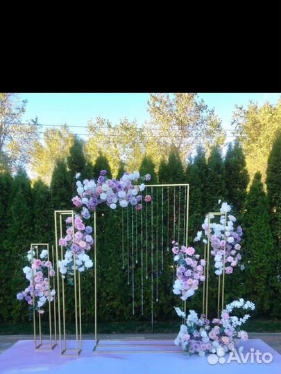 Аренда свадебного декора,арки,стойки,вазы