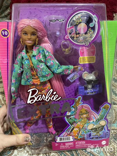 Кукла барби barbie экстра 10 розовые косы
