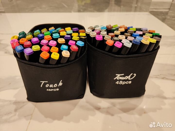 Наборы маркеров для скетчинга 48+48 шт