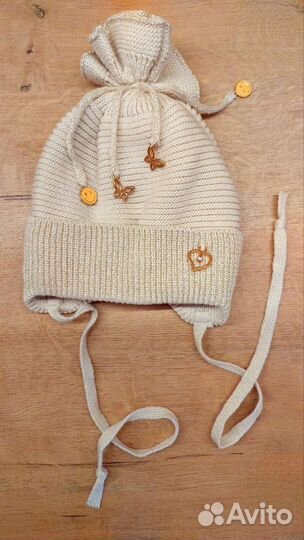 Шапка для новорожденного весна/осень