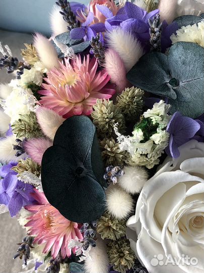 Букет сухоцветы в коробочке