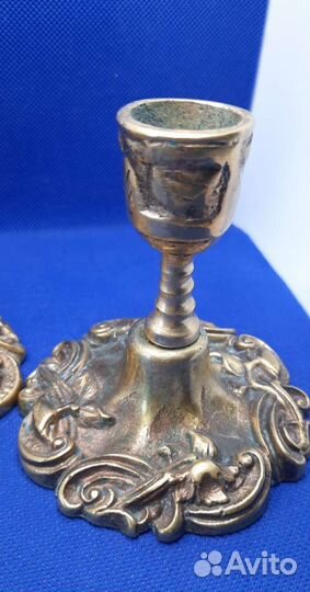 Антикварные парные подсвечники