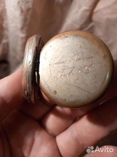 Старинные карманные часы серебрянные