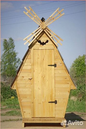 Дачный туалет с декором и установкой жри 894
