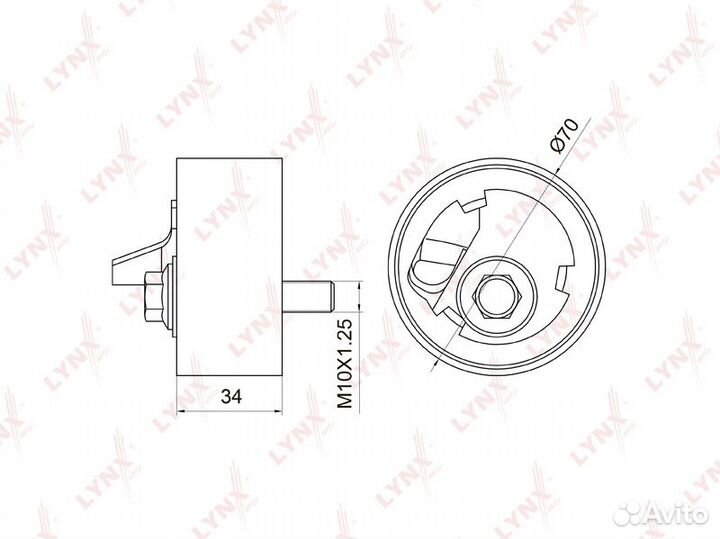 Ролик натяжной ремня грм PB1056 lynxauto