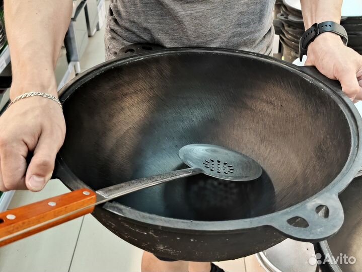 Узбекские чугунные казаны премиум Baraka +шумовка