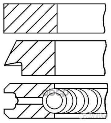 Кольца поршневые ford transit 2,4D 06- STD D 89