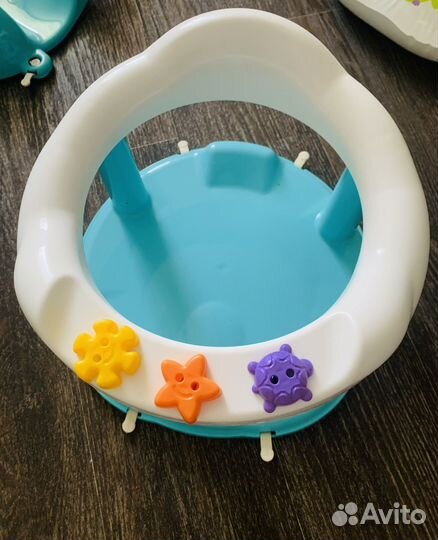 Ванночка, круг, стульчик и горка для купания