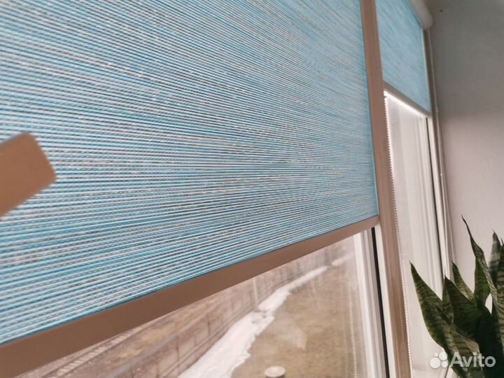 Рулонная штора - Ямайка голубой Уни5