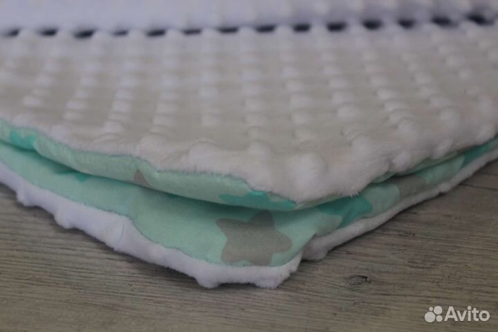 Детский плед плюш минки новый