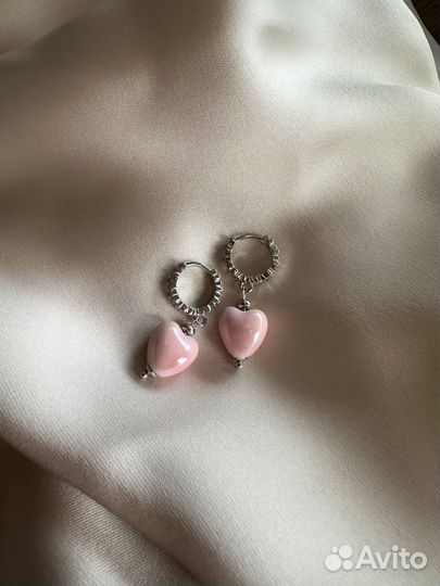 Серьги сердце