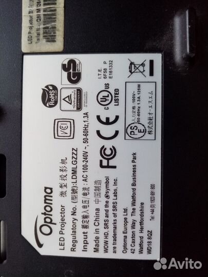 Проектор optoma ml 1500