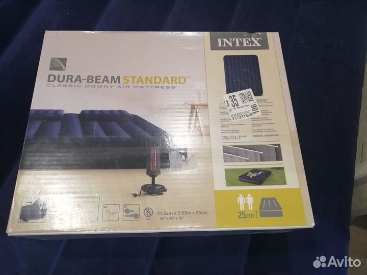Надувной матрас новый Intex 152*203*25