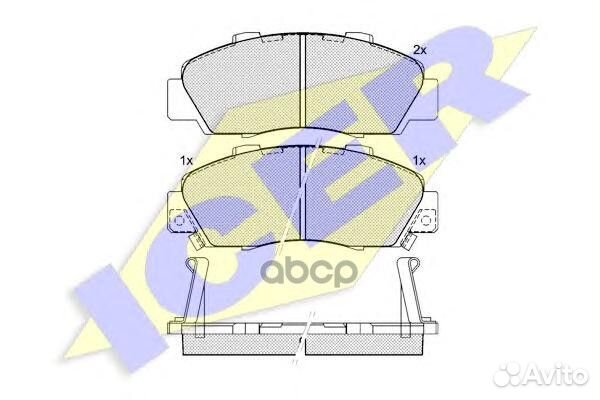 Колодки передние honda Accord, Civic, CR-V icer