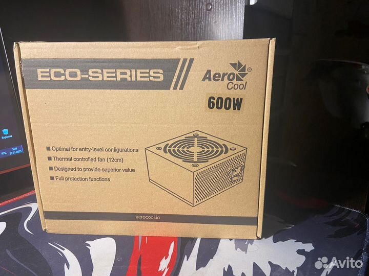 Блок Питания 600w AeroCool ECO-series (серый)