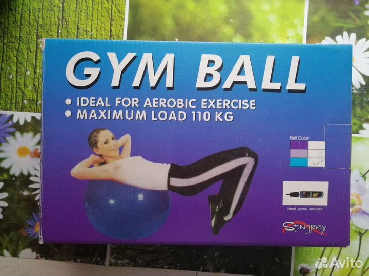 Мяч гимнастический, GYM ball, 65 см С насосом